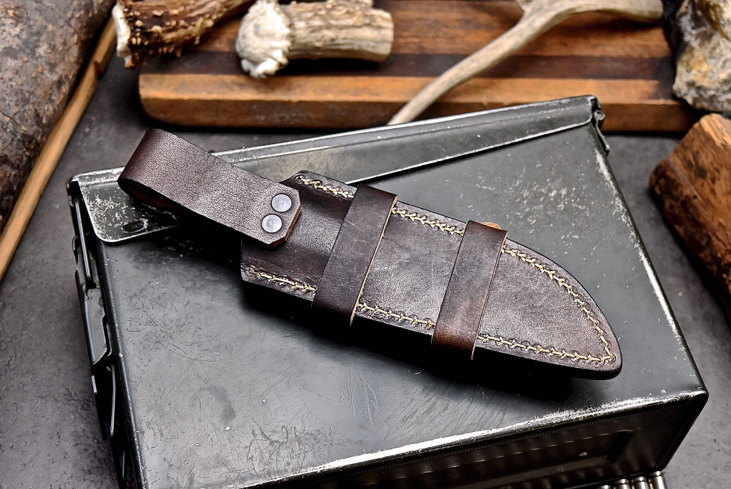 CFK Handmade 440C Custom SHEEP HORN Hunting Skinner Camping Sport Knife Set
