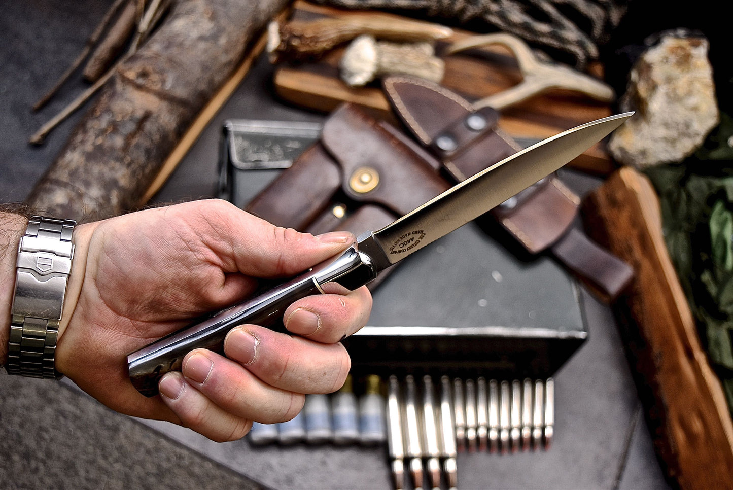 CFK Handmade 440C Custom SHEEP HORN Fillet Fish Fishing Hunting Skinner Sport Knife Set
